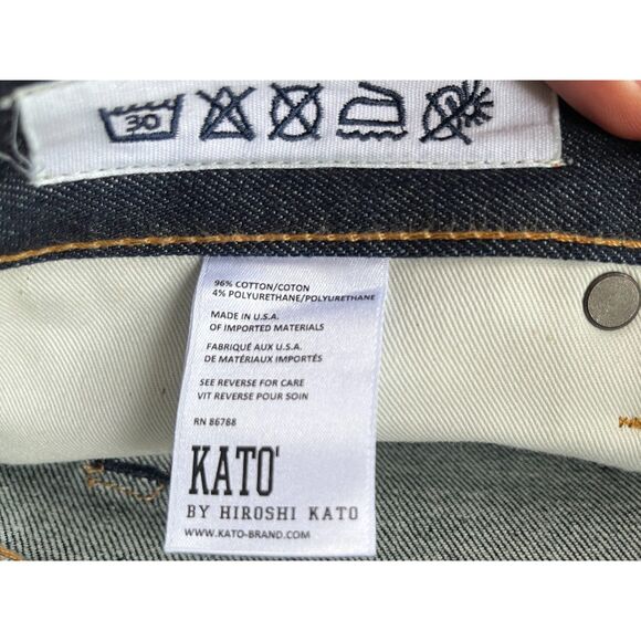 HIROSHI KATO Blue The Pen Slim Raw Selvedge USA Jeans Pants  Mens Size 30 - Picture 7 of 13